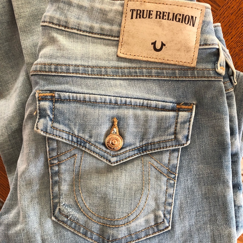 True Religion low rise flare jeans